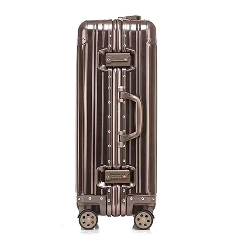 KLQDZMS Cabin Suitcase Full Aluminum Magnesium Alloy Boarding Box 20"24"26"29 Inch Large Capacity Trolley Case Business Luggage