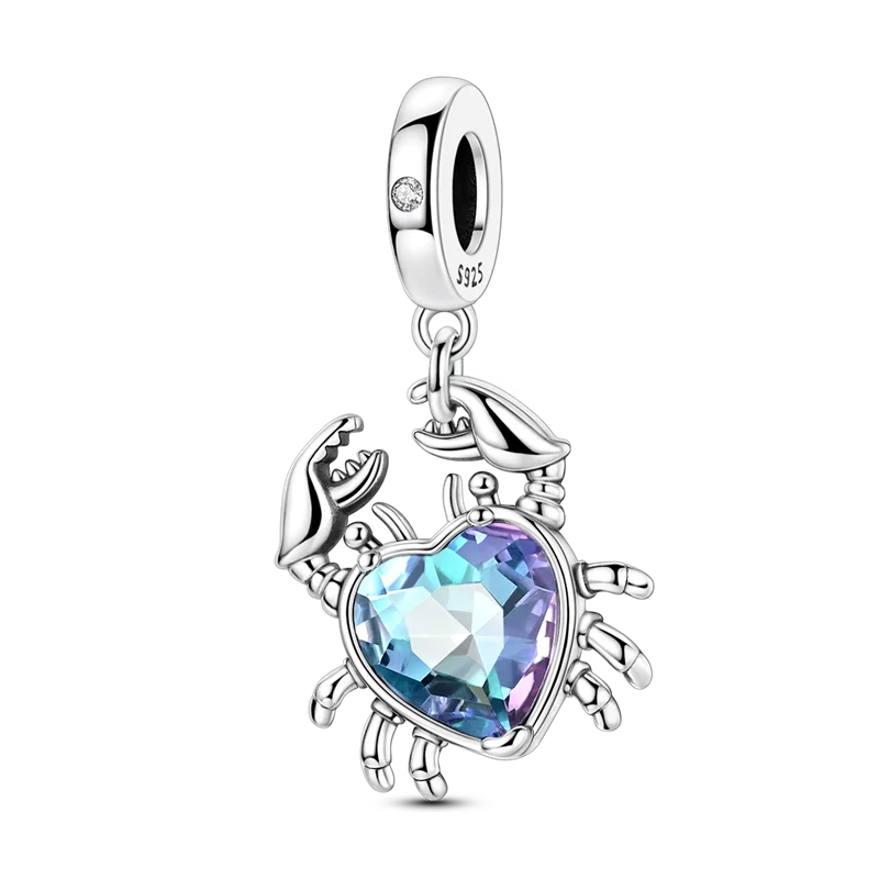 925 Sterling Silver Ocean Theme Charm Beads For Women Blue Wave Dolphin Seashell Compatible Summer Beach Vacation Jewelry
