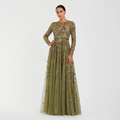 Fashion Floral Print Tulle A-line Floor Length Evening | SAMAG