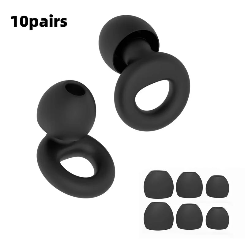 Quiet Ear Plugs for Noise Reduction – Super Soft, Reusable Hearing Protection for Sleep,Swim, Work 8 Ear Tips in XS/S/M/L