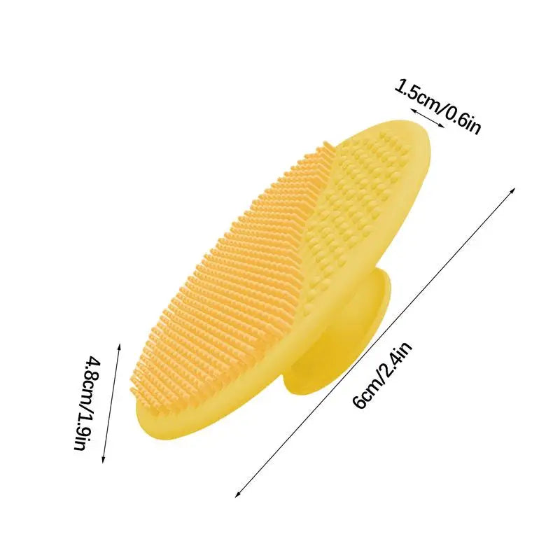 Baby Bath Brush Silicone Baby Hair Scrubber Scalp Massager and Brush Comb Bath Scrubber for Washing Hair and Dry Skin Relief