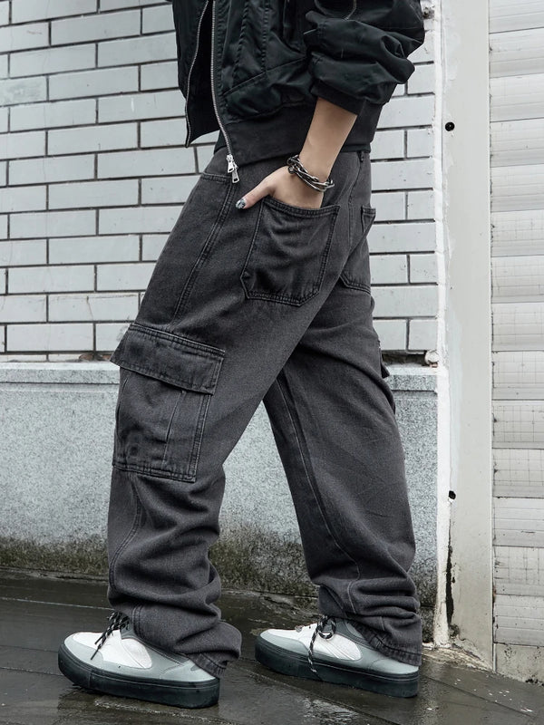 Y2k New Baggy Jeans Male Hip Hop Harajuku Trousers Wide | SAMAG