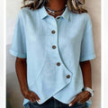 Summer Women's Casual Solid Irregular Shirt Fashion - View 3 | SAMAG