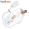 Electric Bubble Massage Mat for Bathtub Spa with Heating Function Wireless Remote Control Multiple Speed Intensity Home Use