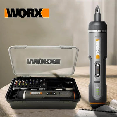 WORX WX242 4V Electrical Screwdriver Set Smart Cordless Electric USB Rechargeable 30 Bit Mini Drill Power Tool work | SAMAG