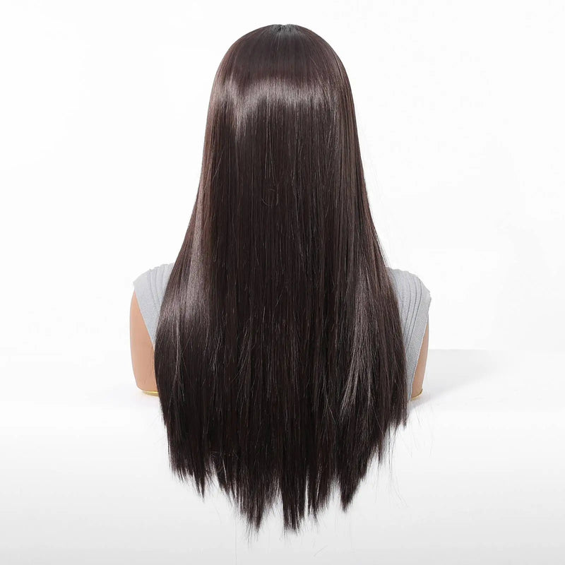 Topshe 13x4 HD Lace Front Wig Hand-Tied Pre-Plucked Natural Hairline Realistic Long Straight Braided Glueless Wigs