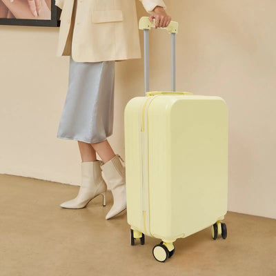 20" Travel Luggage Suitcase Yellow Carry on with Cup | SAMAG