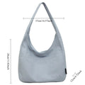 Korean Style Canvas Handbag for Women Large Capacity Lightweight Shoulder Underarm Bag Casual Multi-pocket Tote Commute Bag