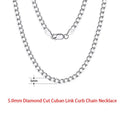 Rinntin 925 Sterling Silver Italian 2.6/3.7/5.0mm Flat Mariner Chain Necklace for Women Men Fashion Neck Chain Jewelry SC78