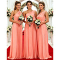 One Shoulder Lemon Yellow Bridesmaid Dresses Chiffon | SAMAG
