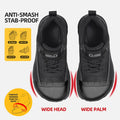 Wide Toe Work Safety Shoes Men Indestructible Steel Toe Shoes Breathable Security Work Sneakers Protective Safety Boots