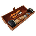 340D Leather Care Tool Set Includes Leather Conditioner Wooden Brush Polish Sponge and Shoehorn For Footwear Belt Bag Jackets