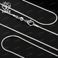 18K Gold Snake Chains Necklace 925 Sterling Silver Men's 1mm 2mm 3mm Chains Jewelry For Women Long Chains Accessories Gifts