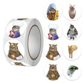 50-500pcs Cartoon Cat Stickers Cute Animal Sticker Waterproof Self-Adhesive Paper Mobile Rewards Sealing Label Decal Stationery