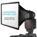 RF17 Universal Flash 30cm Diffuser Light Softbox 20cm Collapsible with Storage Pouch Compatible with Canon Nikon Sony