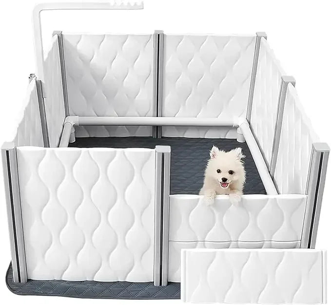 Whelp Ing Box for Dog Pregnant Birth Assistance Birthing Supplie with Rail Small Padded Pen Playpen Plastic Whelp Fence