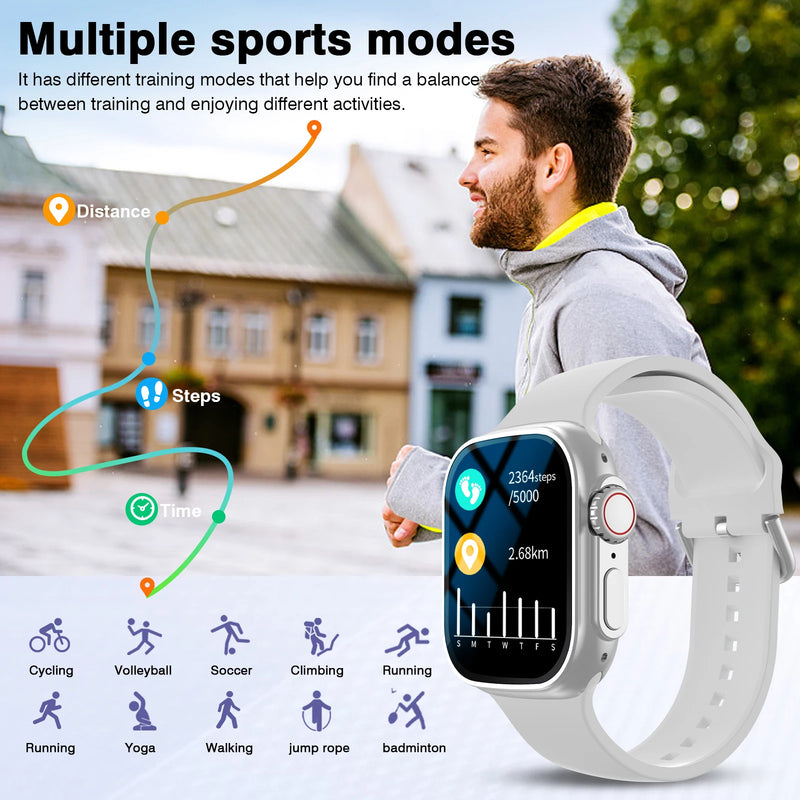 2026 New HD Full-Touch Smart Watch, Unisex - Wireless Calling/Multiple Sports Modes/Fitness Tracker, for Android and IPhone,Perfect Gift for Family and Friends