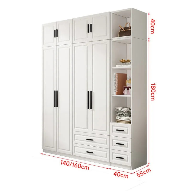 Dust Proof Modern Wardrobe Shelf Apartment Large Standing Wardrobe Minimalist Partition Vitrina Bedroom Furniture Accessories
