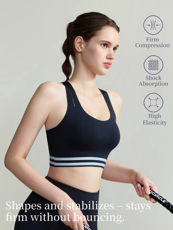 SUJIIN Sports Bra for Women 2026 Summer Racerback Shockproof Supportive Running Yoga Workout Gym Jump Rope Bras Woman XM072