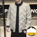 Men's Baseball Collar Mountaineering Down Jacket New Lightweight Gray Duck Down Jacket Men Warm Parkas Winter Cotton-padded Coat