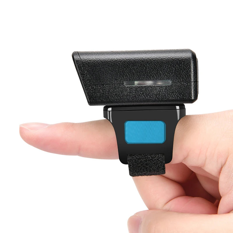 QR Code 1D/2D Ring Scanner Wearable Scanner Finger Barcode Reader Bluetooth Barcode Scanner Portable Bar code Scanner PDF Code