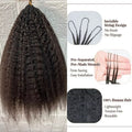 Kinky Straight Miracle Knots Crochet Human Hair Extensions Burmese Virgin Pre Separated Feather Crochet Hair Braids Bundles for Black Women Meadow Hair 26inch 240g