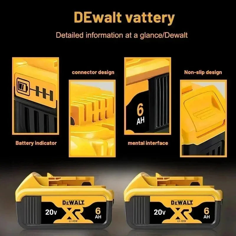100%Original Battery Dewalt 18V 20V Power Tool Replace DCB200 Series Accessories Rechargeable Lithium - View 4 | SAMAG