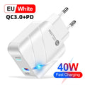 USB Charger PD Charger For iPhone 15 14 13 12 11 Xs Max Fast Charger PD3.0 QC3.0 Phone Charger Type C Tablets Charger