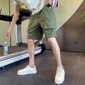 Men Elastic Drawstring Cargo Shorts Multi Pocket Loose | SAMAG