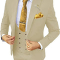 Elegant Male Suit 3 Pieces Blazer Vest And Pants Set Peak Lapel Tuxedo Suits For Men Ceremony Wedding Dresses Business Prom