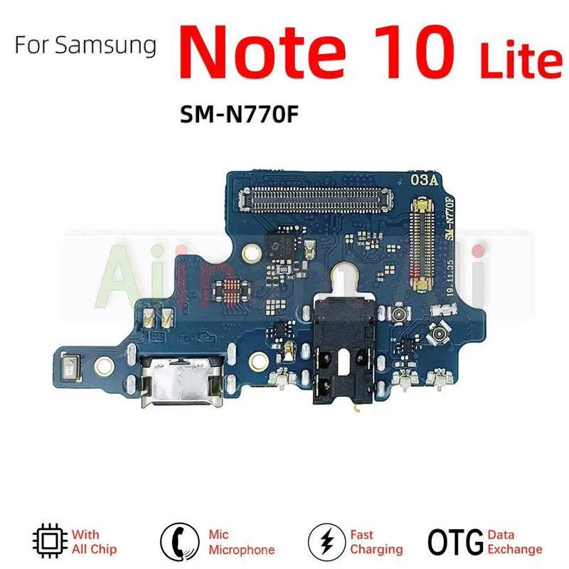 Dock Charger Board Fast Charging Port Flex Cable For Samsung Galaxy Note 10 20 Ultra Plus Lite N971N N770F N976B N981B N986B Ori