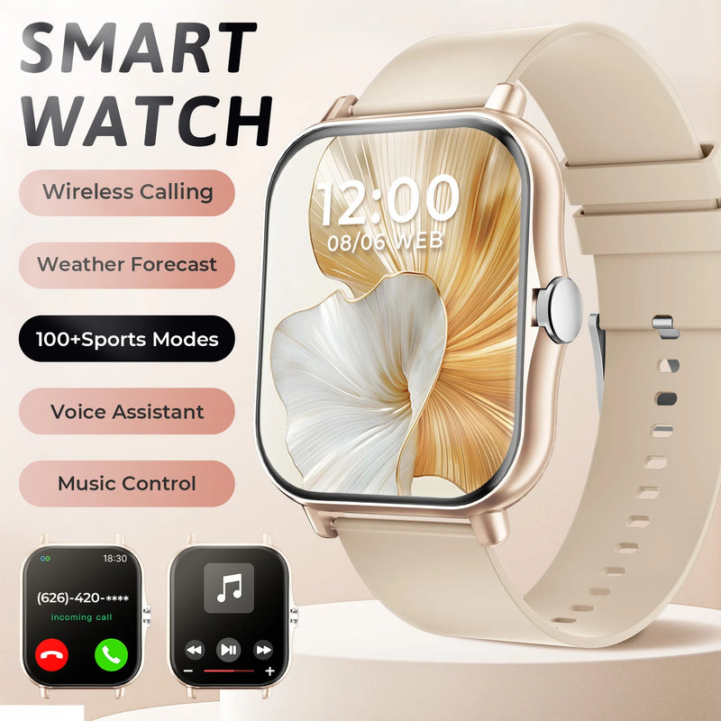 2026 New Smartwatch Bluetooth Call Fitness Tracker Heart Rate Sleep Record Outdoor Sport Watch for  Android/IOS Men Women Gift