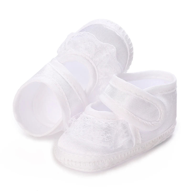 Newborn Baby's First Baptist Shoe: Newborn Boys and Girls' White Baptist Shoes Soft Sole Walking Shoes Multiple Styles-9CM/10CM