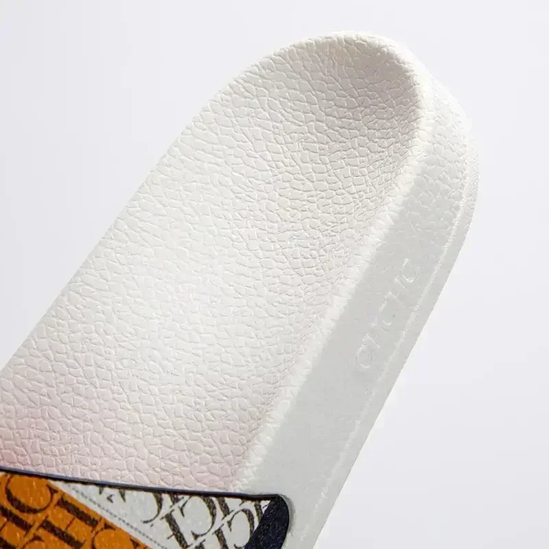 Women's Slippers New Fashion Letter Printed Flip Flops Beach Shoes Multi Scene Universal Women's Silicone Beach Shoes
