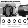 SMDV Flip 32 Quickly Release Parabolic Out Door Softbox for Godox Flash Soft box V1 AD100PRO AD300PRO V860III AD200