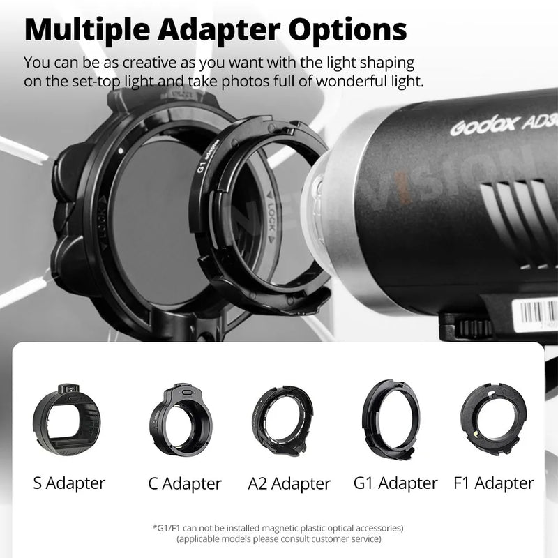 SMDV Flip 32 Quickly Release Parabolic Out Door Softbox for Godox Flash Soft box V1 AD100PRO AD300PRO V860III AD200