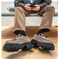 Men's Shoes New Style High-heel Thick-soled Loafers, Durable and Retro Casual Shoes, Everyday Street Trend Sneakers