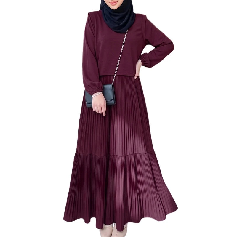 ZANZEA Muslim Women Maxi Dress Modest Fashion Hijab | SAMAG