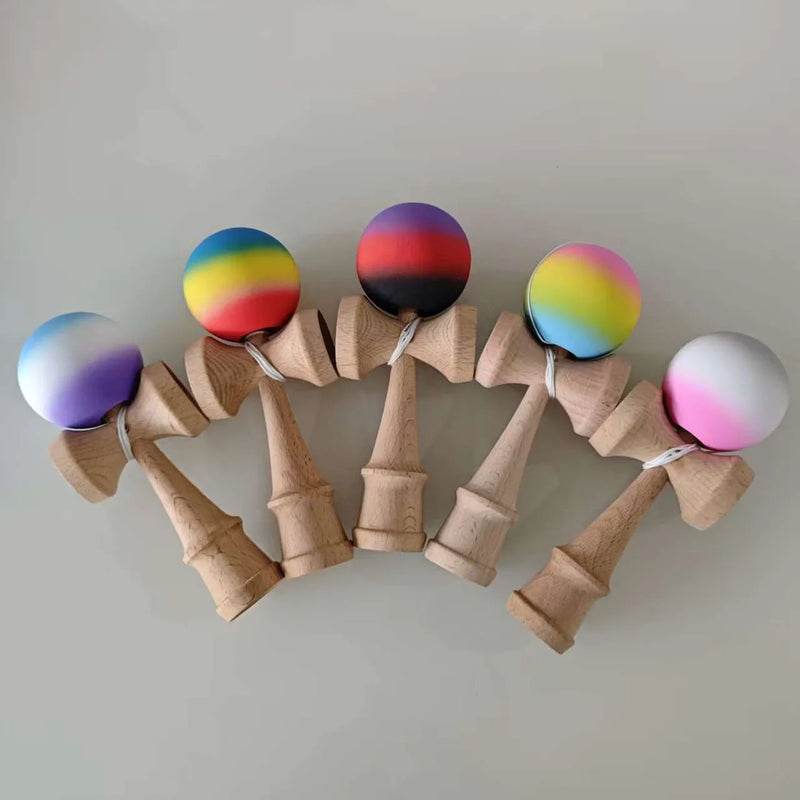 Kendama Toy Ball Graffiti Painted Outdoor Fitness Balls Train Eye-hand Agility CoordinationChildren Adults Outdoor Sports Ball