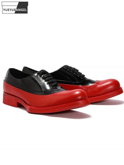 Luxury Men's Dress Shoes Platform Lace Up Genuine Leather | SAMAG