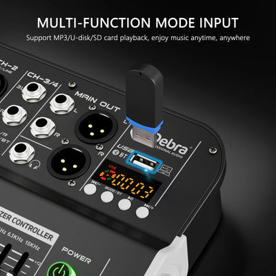 Debra DB-4X 4-Channel Professional Mixer And Sound Card | SAMAG