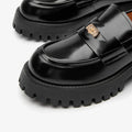 BeauToday Moccasin Loafers Women Genuine Cow Leather Penny Flats Round Toe Slip On Female Casual Platform Shoes Handmade 26569