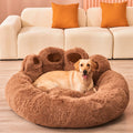 Fluffy Dog Bed Winter Warm Large Pet Products Small Sofa Baskets Pets Kennel Mat Puppy Cats Supplies Basket Blanket Accessories