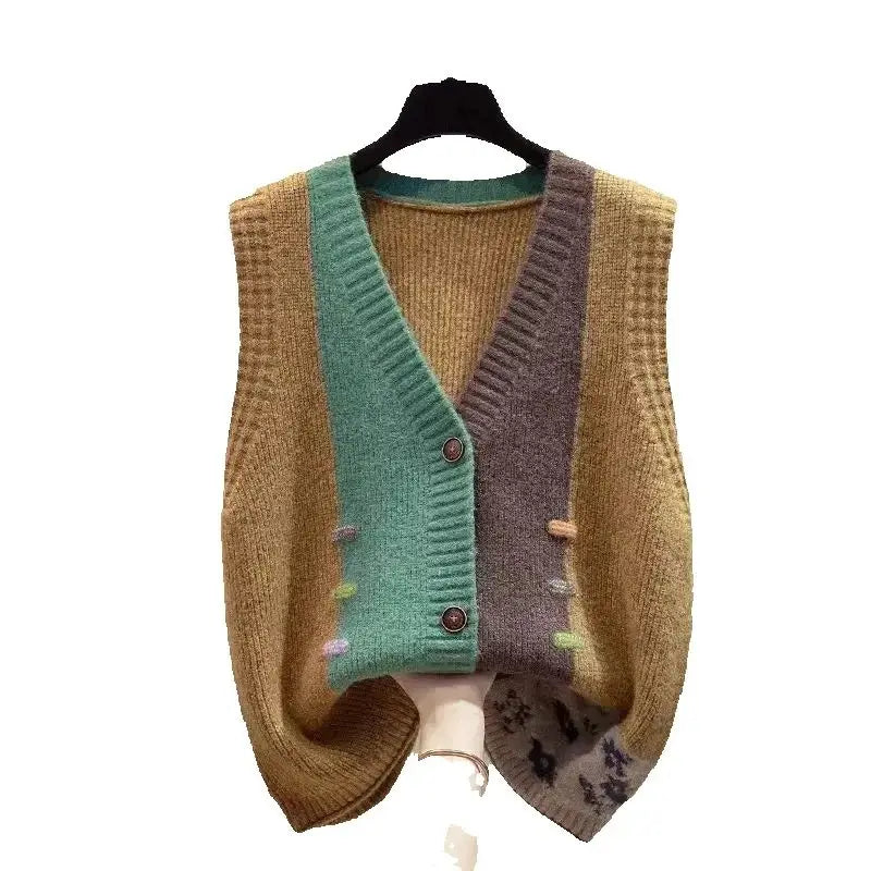 Sweater Knit Cardigan Spring Autumn Women Vest - View 5 | SAMAG
