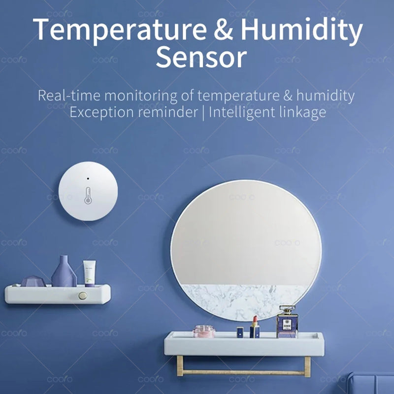 Ewelink Zigbee Temperature And Humidity Sensor Remote Monitor Battery Powered Works With Alexa Google Home Zigbee2MQTT
