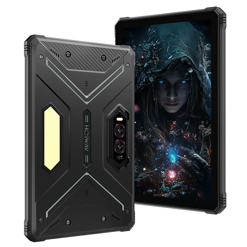 HOTWAV R9 Plus 11'' 2K FHD+ Large Display Rugged Tablet 20080mAh Mega Battery 20W Fast Charging Pad 8GB RAM 512GB ROM/2TB Expansion 64MP+16MP Camera Tablet PC With Stand & Handstrap, Global Dual 4G/GPS/OTG/WiFi