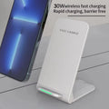 Wireless Charger Stand Pad For iPhone 17 16 15 14 13 12 Pro XR 8 X XS Max Samsung Xiaomi Induction Fast Charging Dock Station