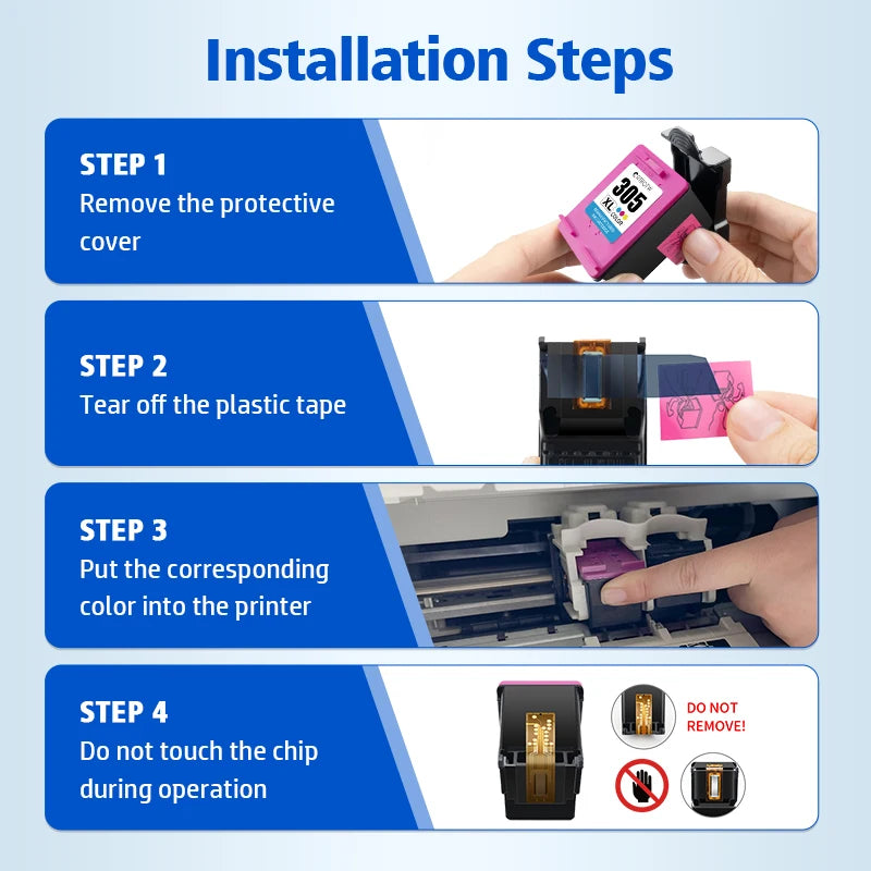CRTBOTW 305 Ink Cartridge For HP 305XL HP305 Compatible - Visuel 4 | SAMAG