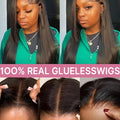 40 46 50 Inch Human Hair Wigs 13x6 HD Bone Straight Lace Frontal Wigs 100% Virgin Hair 300 High Density Transparent Lace 13x4 360 Full Silky Hair Lace Front Wigs For Women Preplucked
