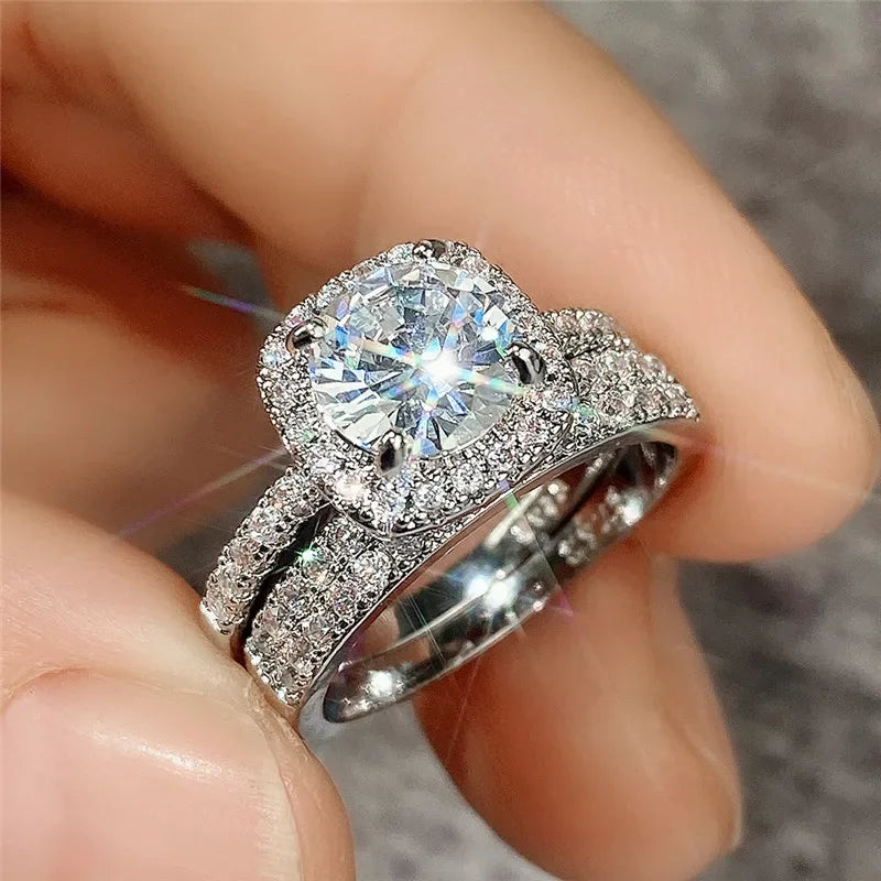 Real 18k Gold Diamond Ring for Women To Join Party Peridot Gemstone Anillos De Wedding Diamante Engagement - Visuel 5 | SAMAG